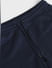 Navy Blue Mid Rise Textured Shorts_415390+5