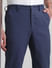 Navy Blue Mid Rise Striped Cotton Pants_415397+4