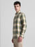 Green Check Full Sleeves Shirt_415398+3