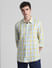 Yellow & Blue Check Full Sleeves Shirt_415399+2