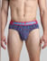 Navy Blue Abstract Print Briefs_415409+1