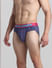 Navy Blue Abstract Print Briefs_415409+2