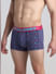 Navy Blue Abstract Print Trunks_415428+2