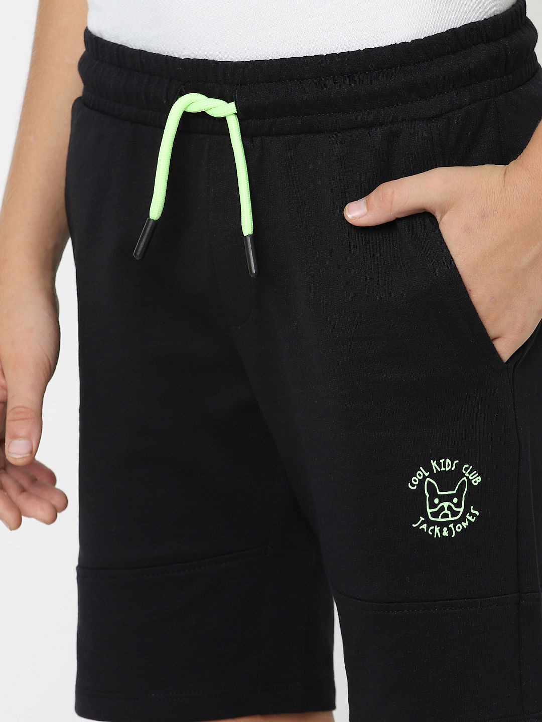 Boys black sales jogger shorts