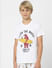 Boys White T-shirt & Pyjama Night-Suit Set_403141+2