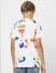 Boys White Abstract Print Crew Neck T-shirt_403138+4