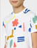 Boys White Abstract Print Crew Neck T-shirt_403138+5