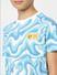 Boys Blue Abstract Print Crew Neck T-shirt_403137+5