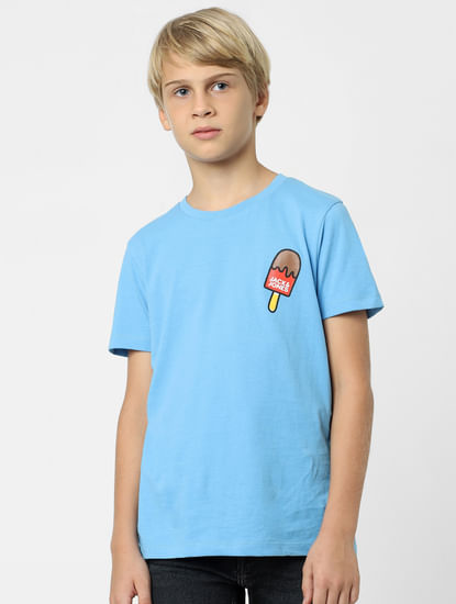 Boys Blue Crew Neck T-shirt