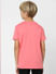 Boys Pink Print Crew Neck T-shirt_403123+4
