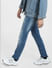 Blue Low Rise Washed Ben Skinny Jeans_403091+3