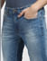 Blue Low Rise Washed Ben Skinny Jeans_403091+5