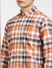 Orange Check Full Sleeves Shirt