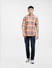 Orange Check Full Sleeves Shirt_403102+6