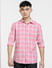 Light Pink Check Full Sleeves Shirt_403105+2