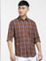 Brown Check Full Sleeves Shirt_403113+2