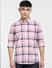 Light Pink Check Full Sleeves Shirt_403119+2