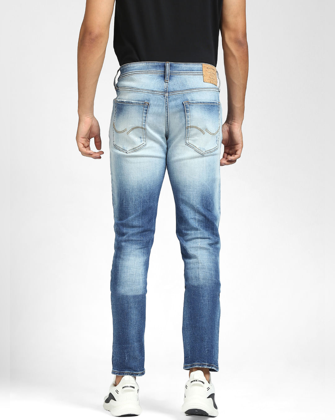 Buy Blue Low Rise Ripped Skinny Fit Jeans for Men