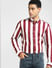 Red Striped Full Sleeves Shirt