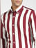 Red Striped Full Sleeves Shirt