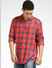 Red Checks Full Sleeves Shirt_391566+2