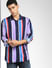 Purple Vertical Stripe Full Sleeves Shirt_391602+2