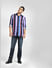 Purple Vertical Stripe Full Sleeves Shirt_391602+6