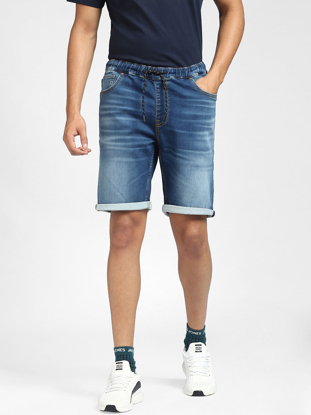 Mens Punk Denim Pocket Baggy Cargo Shorts Casual Loose Jeans Short Pants  Streets  eBay