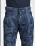 Blue Low Rise Printed Denim Shorts_391607+5