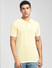 Yellow Knit Polo T-shirt_391610+2