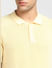 Yellow Knit Polo T-shirt_391610+5