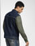 Blue Denim Colourblocked Sleeve Jacket_391618+4