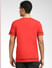 Red Text Print Crew Neck T-shirt_391623+4
