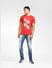 Red Graphic Print Crew Neck T-shirt_391629+6