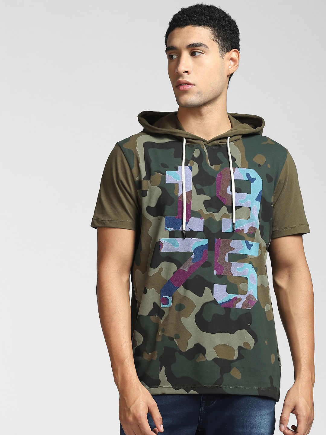 Mens cheap camo jumper