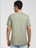 Green Ctect Print Crew Neck T-shirt_391647+4
