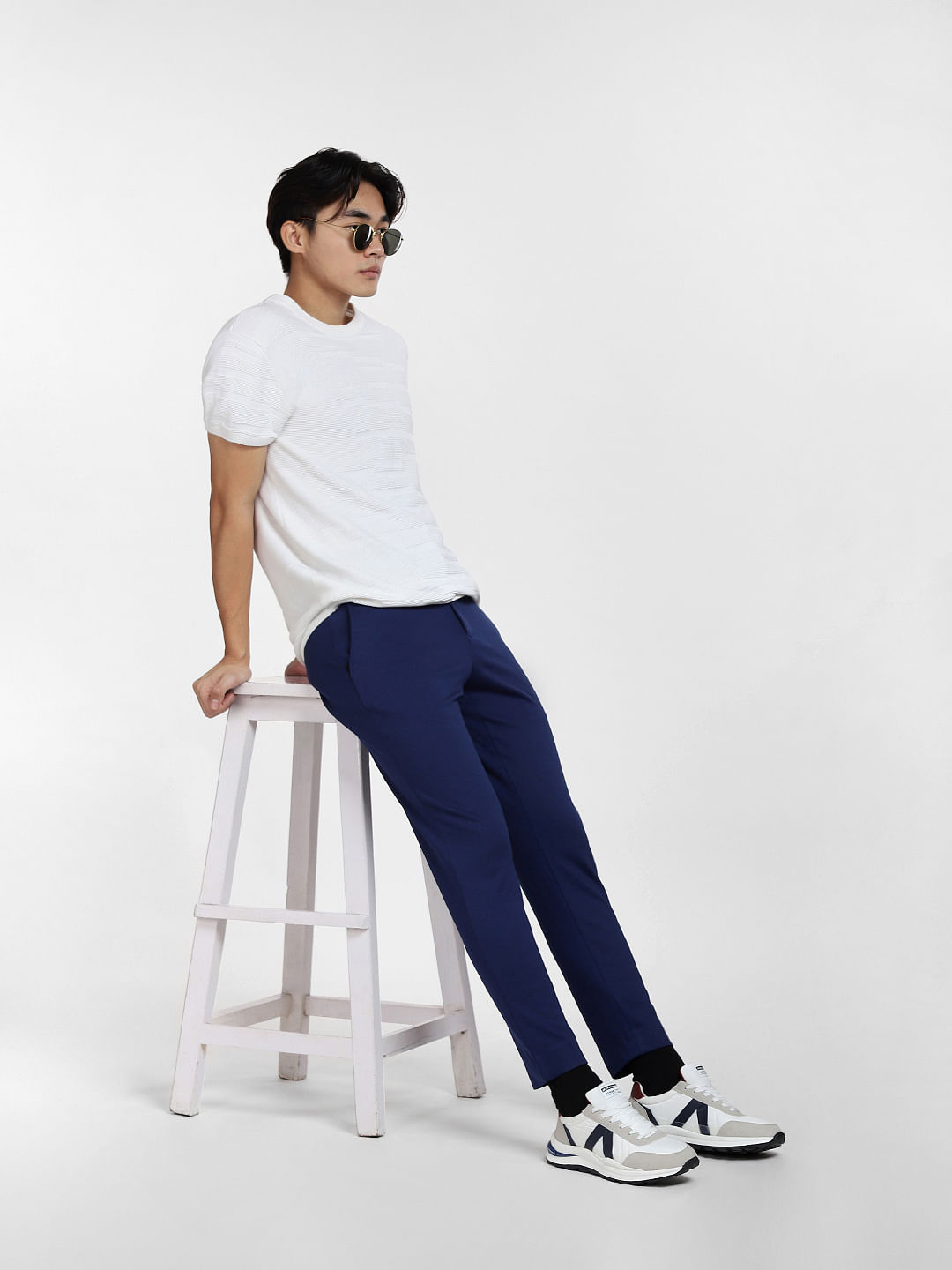 Clever Crepe SlimLeg Trousers Navy  Welcome to the Fold LTD