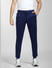 Royal Blue Mid Rise Slim Fit Trousers_401824+2