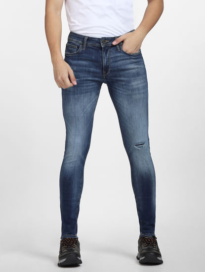 Blue Low Rise Washed Liam Skinny Jeans