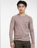 Brown Printed Knit T-shirt_401846+2