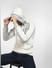 White Colourblocked Hooded Sweatshirt_401850+1