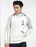 White Colourblocked Hooded Sweatshirt_401850+2