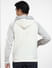 White Colourblocked Hooded Sweatshirt_401850+4