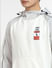 White Colourblocked Hooded Sweatshirt_401850+5