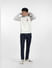 White Colourblocked Hooded Sweatshirt_401850+6
