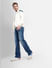 Blue High Rise Washed Ray Bootcut Jeans_401862+1