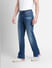 Blue High Rise Washed Ray Bootcut Jeans_401862+3