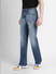 Dark Blue Low Rise Washed Ray Bootcut Jeans