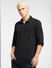 Black Knit Full Sleeves Shirt_401880+2