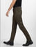 Olive Mid Rise Yarn Dyed Pants_401883+3